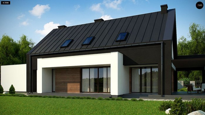 Проект дома U330 P - 2 С мансардным этажом дома в Киеве