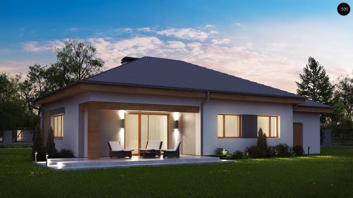 Проект дома U273 a L GL - 3 Одноэтажные дома в Киеве