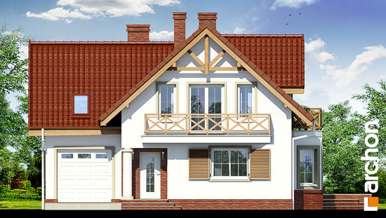 Проект дома Дом в скальниках вер.2 - 3 С мансардным этажом дома в Киеве