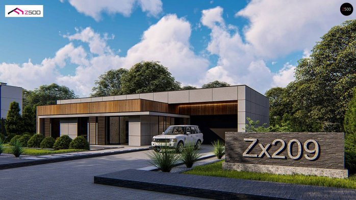 Проект дома Ux209 - 1 Одноэтажные дома в Киеве