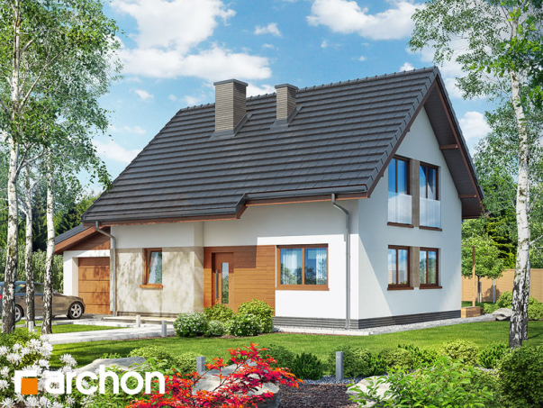 Проект дома Дом в хлорофитуме (ГТ) вер.2 - 1 С мансардным этажом дома в Киеве