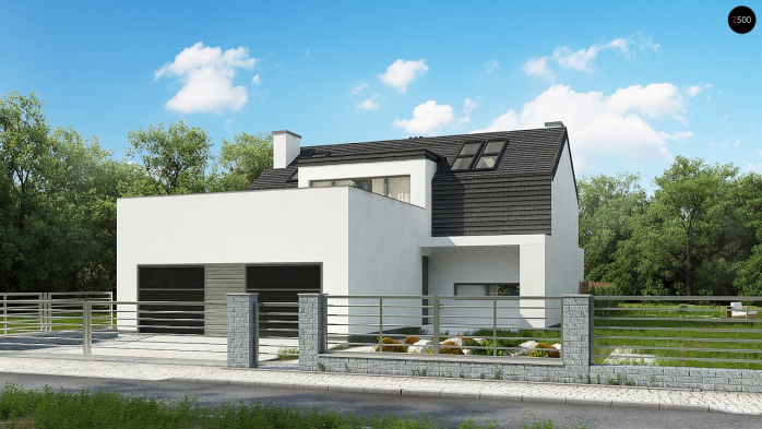 Проект дома Ub17 - 11 С мансардным этажом дома в Киеве