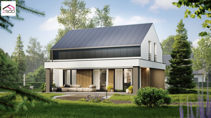 Проєкт будинку U504 - З мансардним поверхом дома у Києві