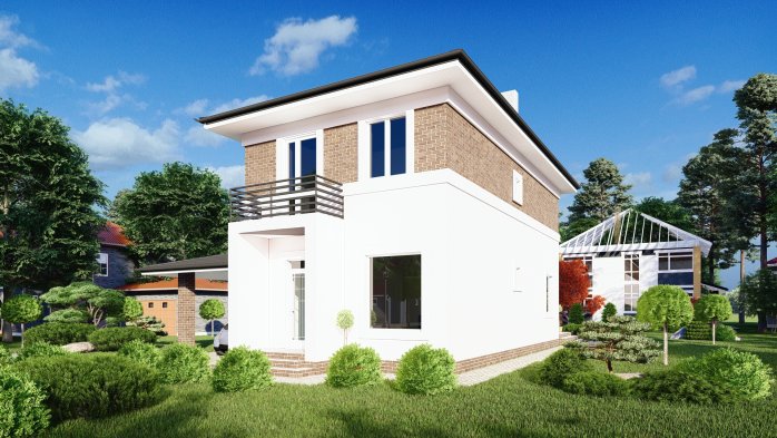 Проєкт будинку DBT 412 - Двоповерхові дома у Києві