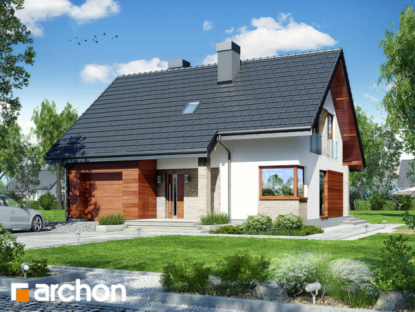 Проект дома Дом в яблонках 9  - 1 С мансардным этажом дома в Киеве