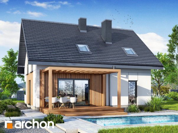 Проект дома Дом в бруснике 5 - 2 С мансардным этажом дома в Киеве