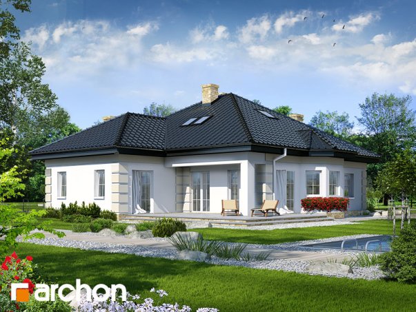 Проект дома Дом в настурциях 3 вер.3 - 2 С мансардным этажом дома в Киеве