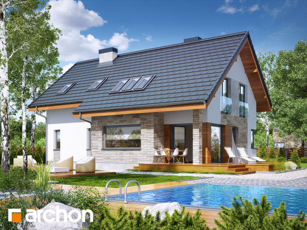 Проект дома Дом в бровниках 3 - 1 С мансардным этажом дома в Киеве