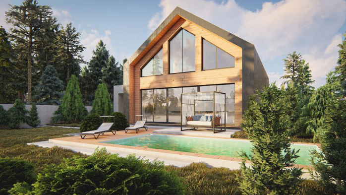 Проект дома U493 - 5 С мансардным этажом дома в Киеве