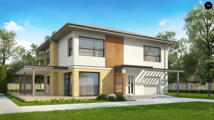 Проект дома Ux2 L v2 - 1 Двухэтажные дома в Киеве