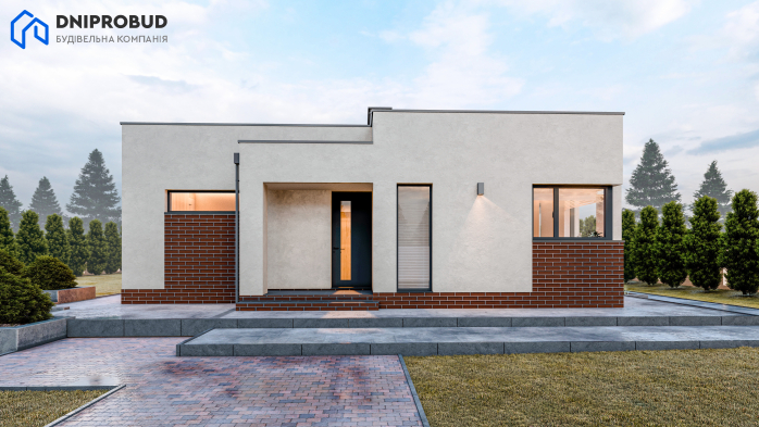 Проект дома DB 52 - 3 Одноэтажные дома в Киеве