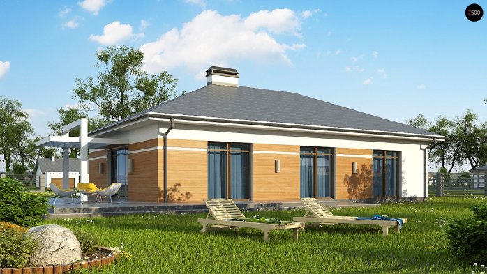 Проект дома U208 A - 2 Одноэтажные дома в Киеве
