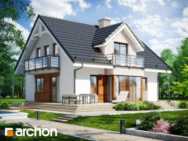 Проект дома Дом в рододендронах 5 (ВH) - 2 С мансардным этажом дома в Киеве