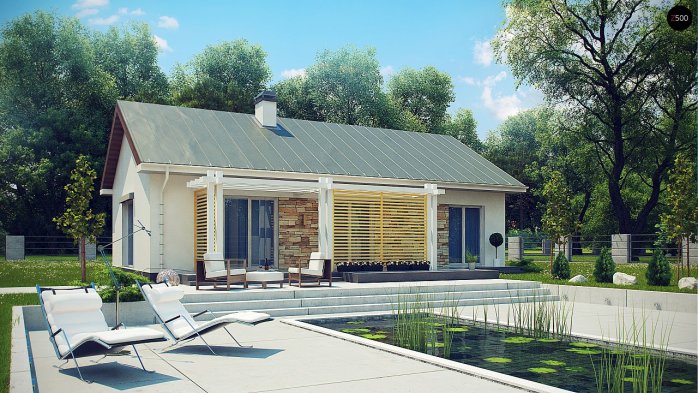 Проект дома U309 - 2 Одноэтажные дома в Киеве