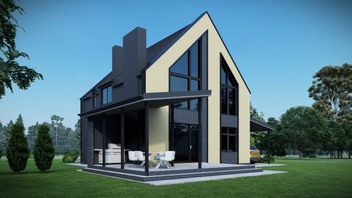 Проєкт будинку DBT 633-1 - Двоповерхові дома у Києві