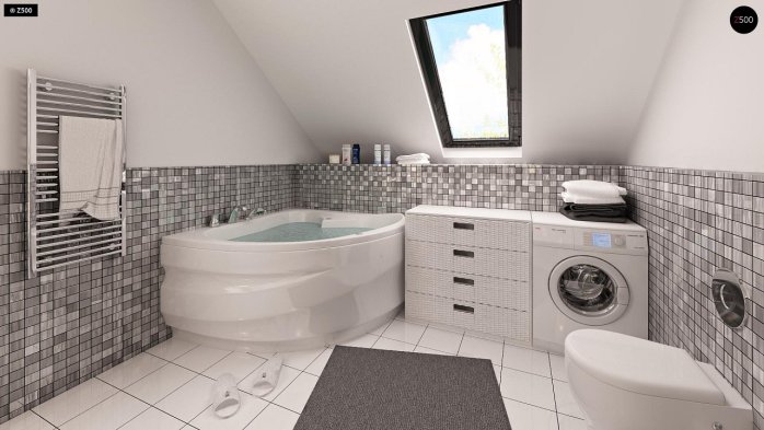 Проект дома U124 - 21 С мансардным этажом дома в Киеве