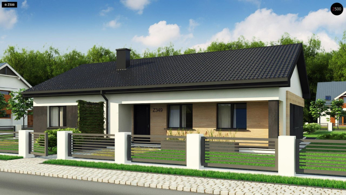 Проект дома U349 - 4 Одноэтажные дома в Киеве