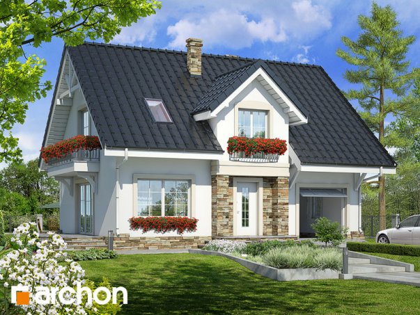 Проект дома Дом в люцерне 2 вер.2 - 1 С мансардным этажом дома в Киеве