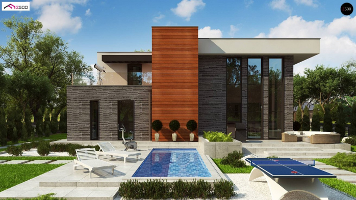 Проєкт будинку Ux159 v1 - Двоповерхові дома у Києві