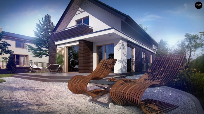 Проект дома U296 - 4 С мансардным этажом дома в Киеве