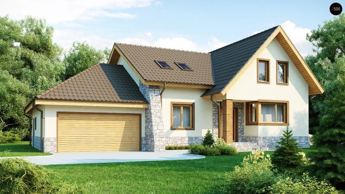 Проект дома U31 - 1 С мансардным этажом дома в Киеве