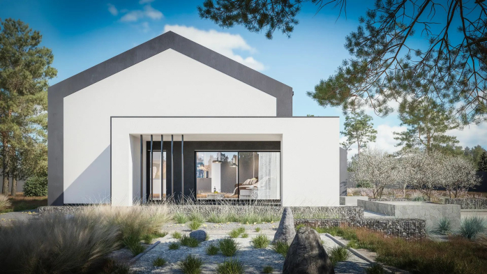 Проект дома U458 B sm - 4 Одноэтажные дома в Киеве