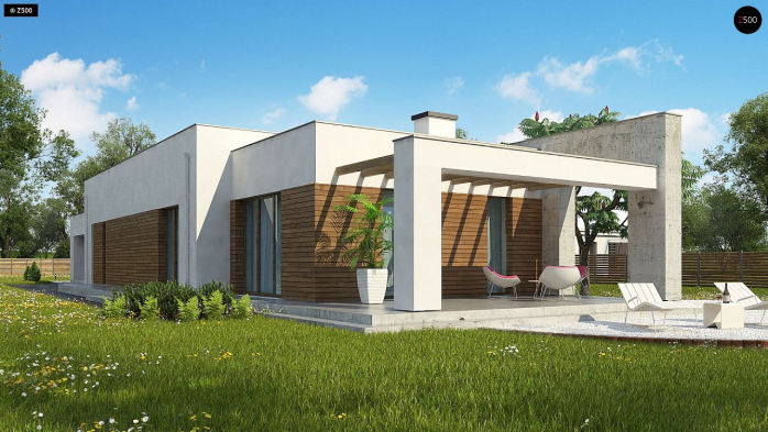 Проєкт будинку Ux129 - Одноповерхові дома у Києві