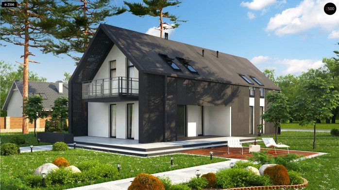 Проект дома U393 - 3 С мансардным этажом дома в Киеве