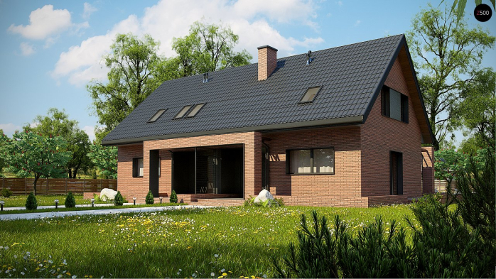 Проект дома U351 - 4 С мансардным этажом дома в Киеве