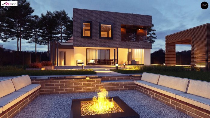 Проєкт будинку Ux255 - Двоповерхові дома у Києві