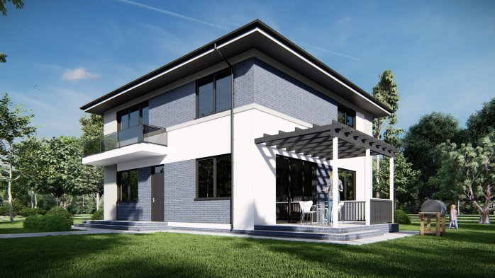 Проєкт будинку DBT 523 - Двоповерхові дома у Києві