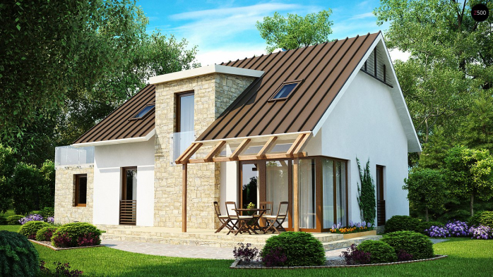 Проект дома U127 - 2 С мансардным этажом дома в Киеве