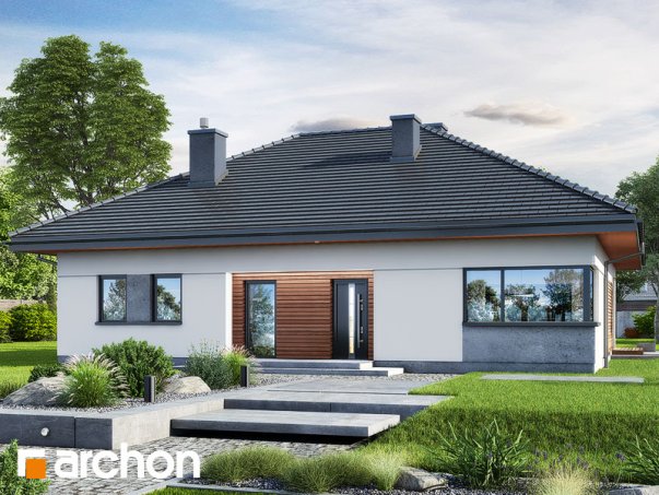 Проект дома Дом в жонкилях (В) - 2 Одноэтажные дома в Киеве