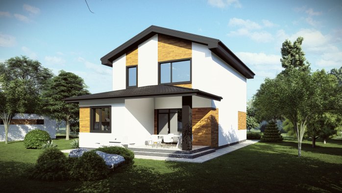 Проєкт будинку DBT 677 - Двоповерхові дома у Києві