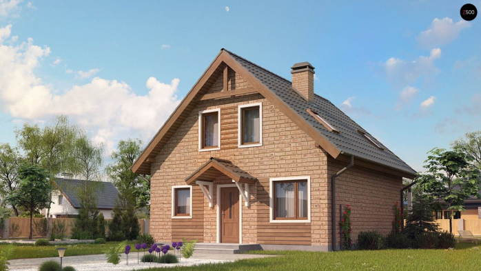 Проект дома U99 k - 2 С мансардным этажом дома в Киеве