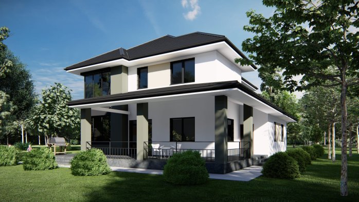 Проєкт будинку DBT 538 - Двоповерхові дома у Києві