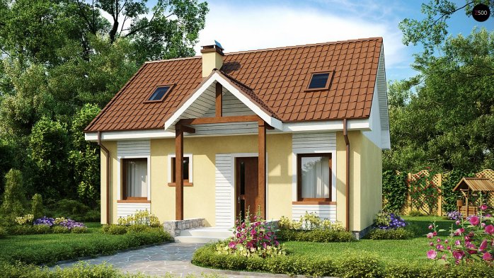 Проект дома U32 - 1 С мансардным этажом дома в Киеве