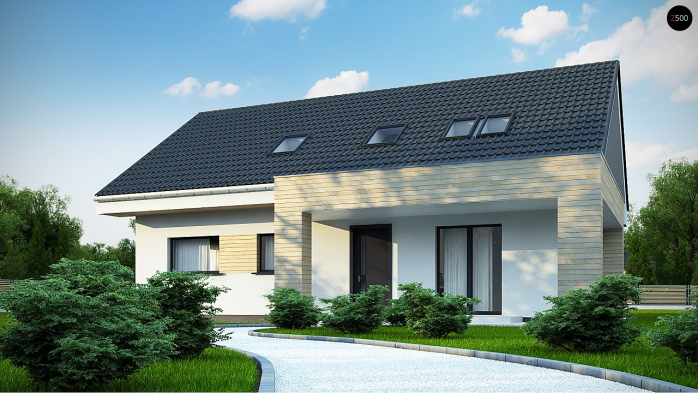 Проект дома U160 A - 3 С мансардным этажом дома в Киеве