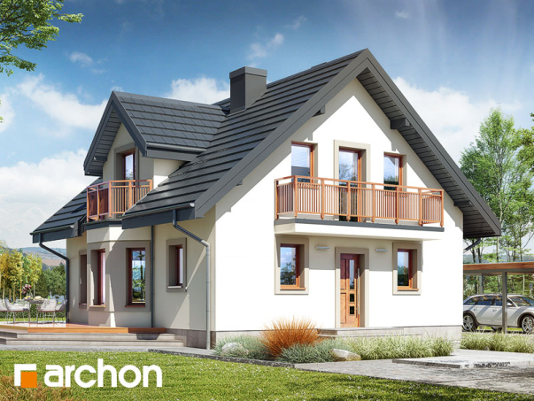 Проект дома Дом в рододендронах 5 (В) вер.2 - 1 С мансардным этажом дома в Киеве