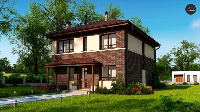 Проект дома Ux24 a pk - 1 Двухэтажные дома в Киеве