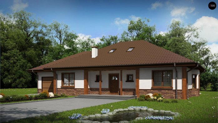 Проект дома u10 D sdu gl - 1 С мансардным этажом дома в Киеве