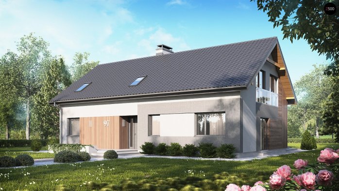 Проект дома U97 - 1 С мансардным этажом дома в Киеве