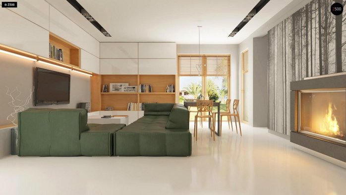 Проект дома Ux49 minus - 4 Одноэтажные дома в Киеве