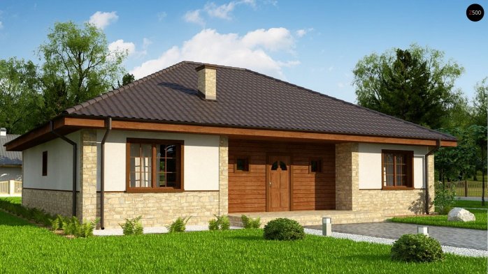 Проект дома Uu10 - 4 Одноэтажные дома в Киеве