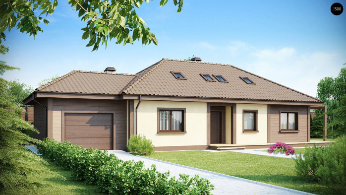 Проект дома U90 - 1 С мансардным этажом дома в Киеве