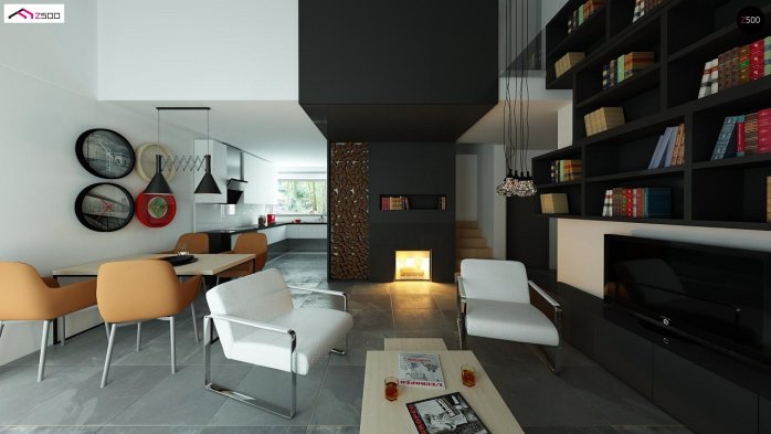 Проєкт будинку U122 - З мансардним поверхом дома у Києві