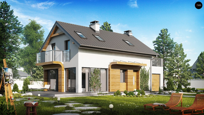 Проект дома U298 - 2 С мансардным этажом дома в Киеве