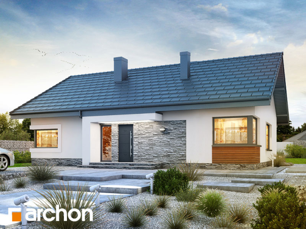 Проект дома Дом под красной рябиной 8 (H) - 1 Одноэтажные дома в Киеве