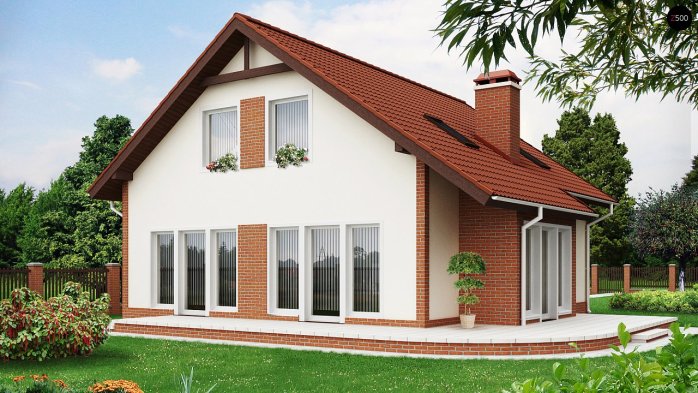 Проект дома U63 - 2 С мансардным этажом дома в Киеве