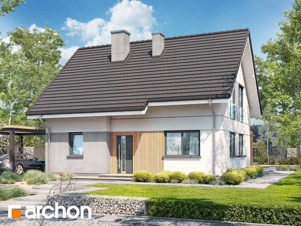 Проект дома Дом в хлорофитуме вер.3 - 2 С мансардным этажом дома в Киеве